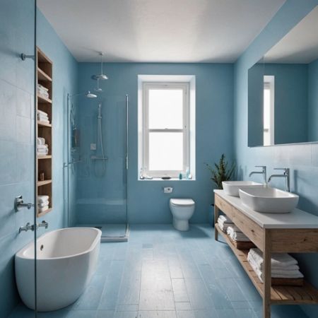 salle de bain Bleu Ciel