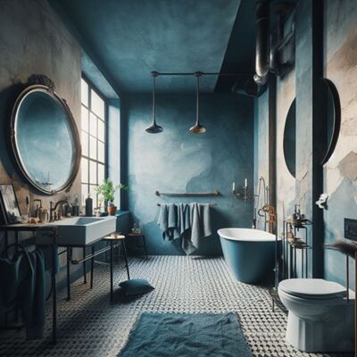 salle de bain en style industrial