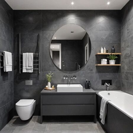 salle de bain Gris Anthracite