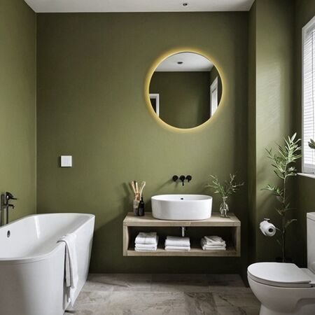 salle de bain Vert Olive