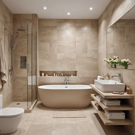 salle de bain Beige