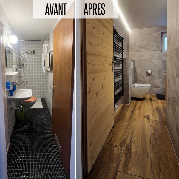 salle de bains avant et après