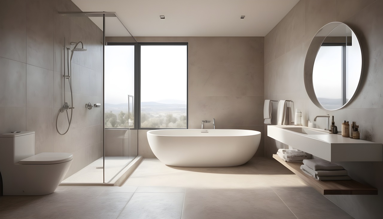 salle de bain en style Italian