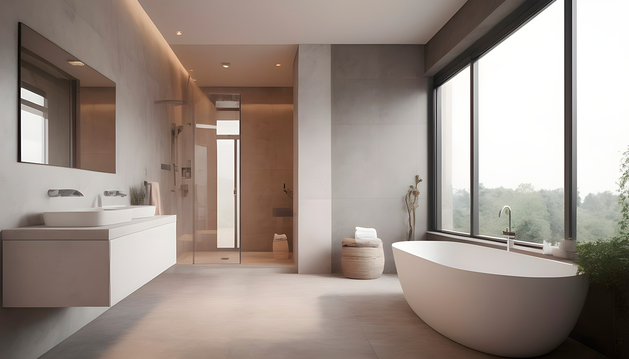 salle de bain en style moderne